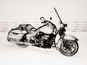 Harley Davidson Road king Bike 3D Модель
