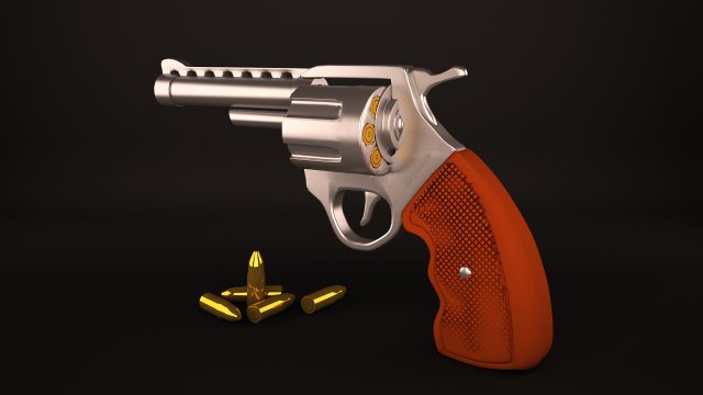 PISTOL 3D Модель .c4d .max .obj .3ds .fbx .stl .blend 