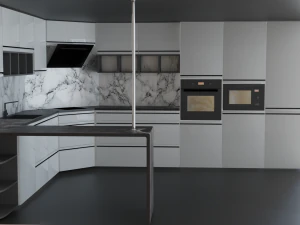 Hi-tech keuken zal worden bijgewerkt 3D Model