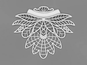 Floral mandala Pendant 3D Print Model