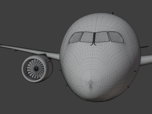 Quantas Boeing 787-9 Animated and Rigged 3D Model
