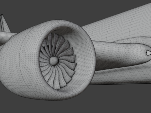 Quantas Boeing 787-9 Animated and Rigged 3D Model