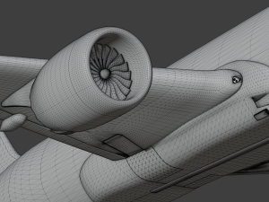 Quantas Boeing 787-9 Animated and Rigged 3D Model