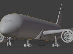 Quantas Boeing 787-9 Animated and Rigged 3D Model