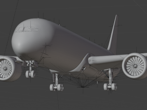 Quantas Boeing 787-9 Animated and Rigged 3D Model