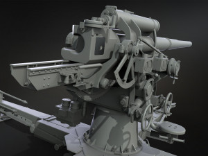 Anti-Aircraft cannon 88mm 3D Модель
