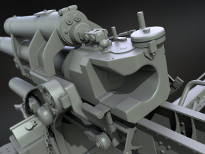Anti-Aircraft cannon 88mm 3D Модель