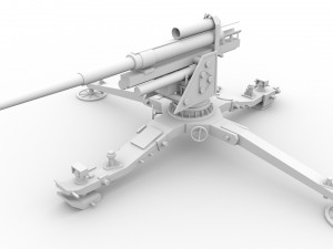 Anti-Aircraft cannon 88mm 3D Модель