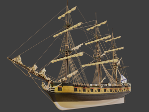 Aleksander class frigate Ship 3D Model