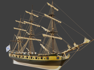 Aleksander class frigate Ship 3D Modell