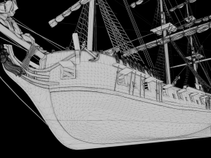 Aleksander class frigate Ship 3D Modell