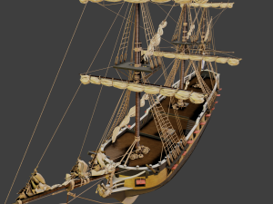 Aleksander class frigate Ship 3D Modell
