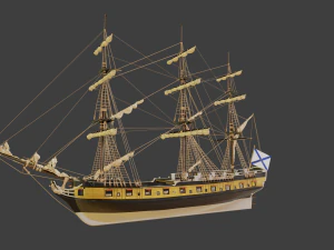 Aleksander class frigate Ship 3D Model