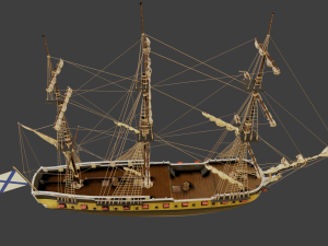 Aleksander class frigate Ship 3D Modell