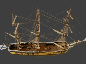 Aleksander class frigate Ship 3D Model