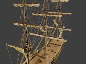 Aleksander class frigate Ship 3D Model