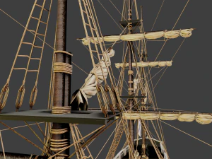 Aleksander class frigate Ship 3D Model