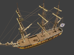 Aleksander class frigate Ship 3D Modell