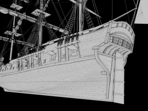 Aleksander class frigate Ship 3D Modell