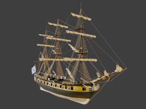 Aleksander class frigate Ship 3D Model