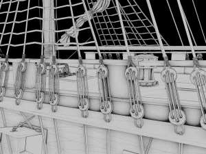 Aleksander class frigate Ship 3D Model