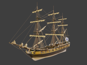 Aleksander class frigate Ship 3D Modell
