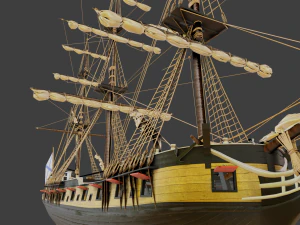 Aleksander class frigate Ship 3D Model
