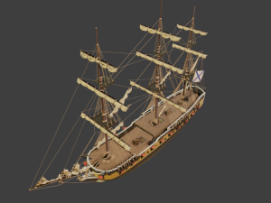 Aleksander class frigate Ship 3D Modell