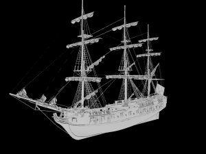 Aleksander class frigate Ship 3D Modell