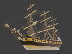 Aleksander class frigate Ship 3D Modell