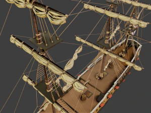 Aleksander class frigate Ship 3D Model