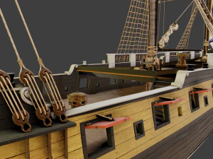 Aleksander class frigate Ship 3D Model