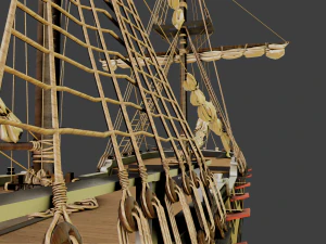 Aleksander class frigate Ship 3D Model