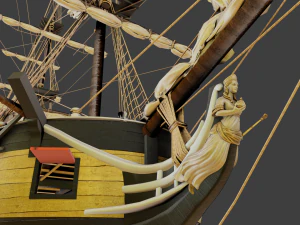 Aleksander class frigate Ship 3D Model