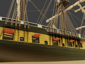 Aleksander class frigate Ship 3D Model