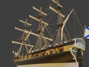 Aleksander class frigate Ship 3D Modell