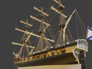 Aleksander class frigate Ship 3D Model