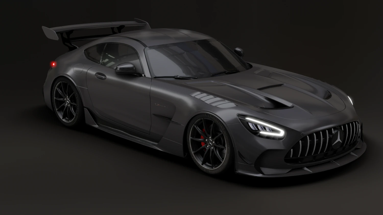 Mercedes-Benz GT R - Black Variant 3D Model .c4d .max .obj .3ds .fbx .stl .blend 