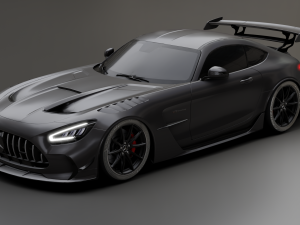 Mercedes-Benz GT R - Black Variant 3D Model