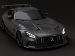 Mercedes-Benz GT R - Black Variant 3D Model