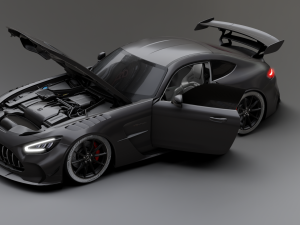 Mercedes-Benz GT R - Black Variant 3D Model