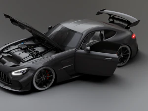 Mercedes-Benz GT R - Black Variant 3D Model
