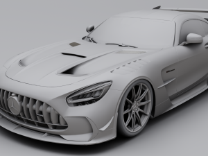 Mercedes-Benz GT R - Black Variant 3D Model