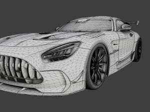 Mercedes-Benz GT R - Black Variant 3D Model