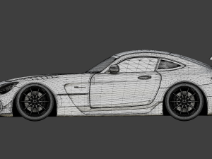Mercedes-Benz GT R - Black Variant 3D Model
