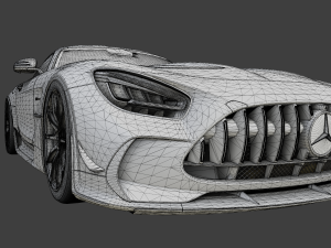 Mercedes-Benz GT R - Black Variant 3D Model