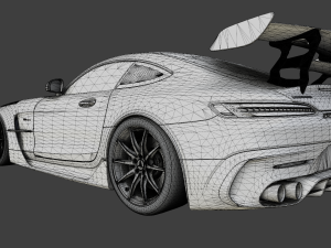 Mercedes-Benz GT R - Black Variant 3D Model