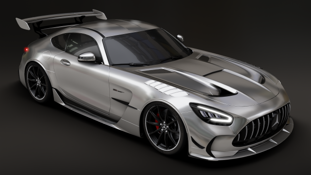 Mercedes-Benz GT R - Silver Variant 3D 模型 .c4d .max .obj .3ds .fbx .stl .blend 