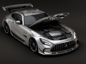 Mercedes-Benz GT R - Silver Variant 3D 模型
