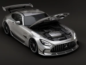 Mercedes-Benz GT R - Silver Variant 3D Model
